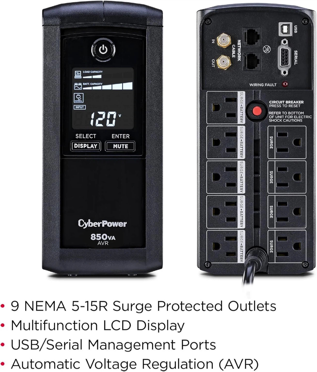 CyberPower UPS [Brand New] CP850AVRLCD - photo 2