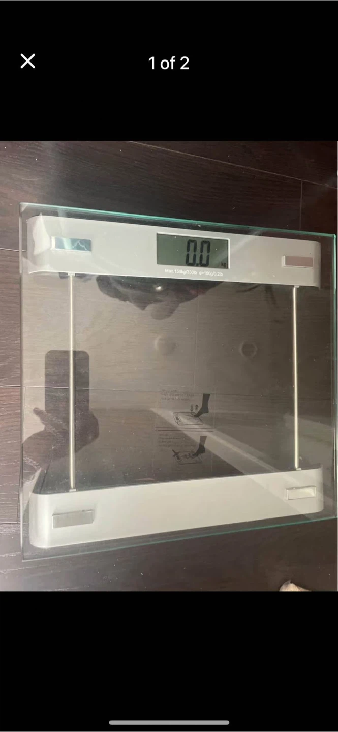 Free battery with Glass Digital Bathroom Scale