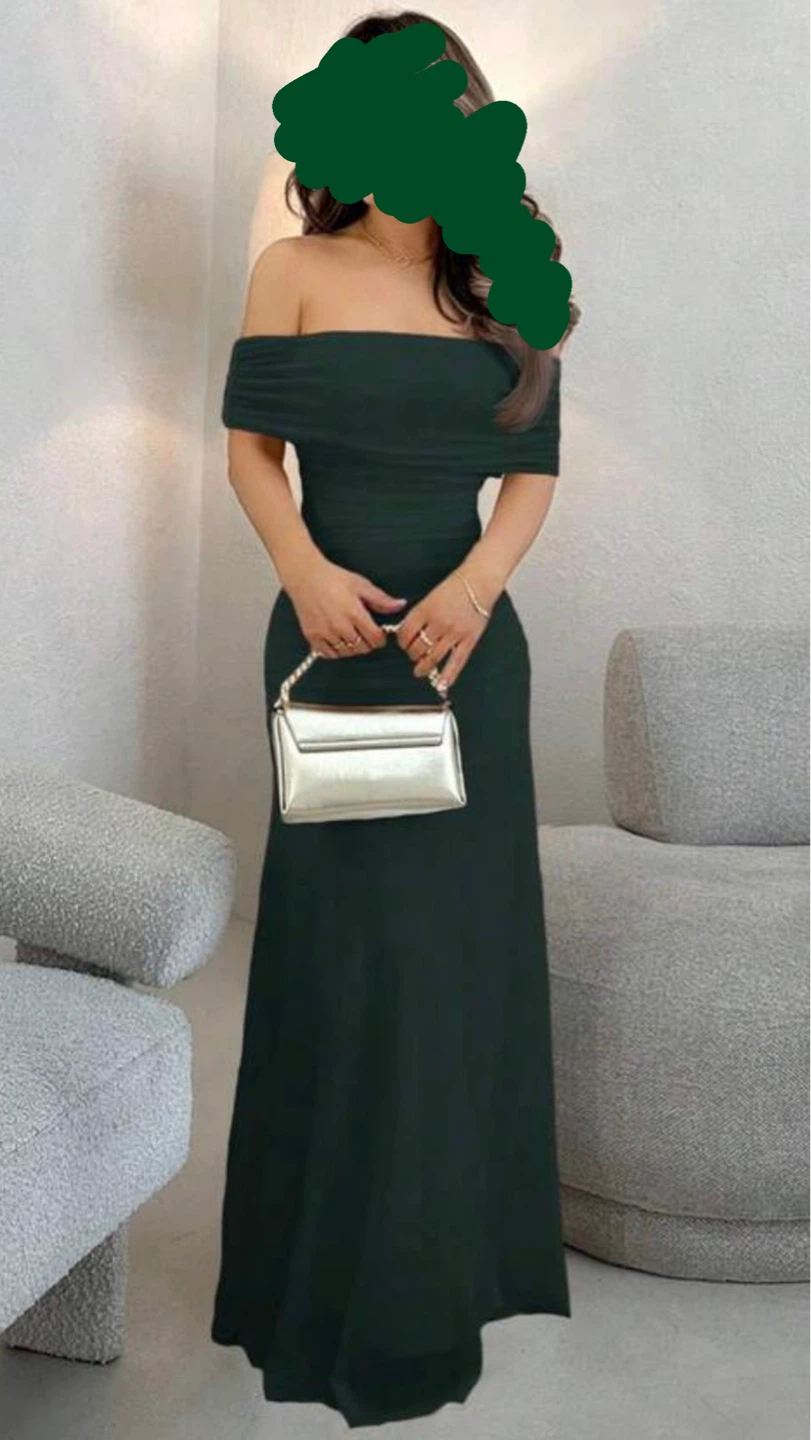 Women's Off-the-Shoulder Ruched Maxi Dress - photo 3