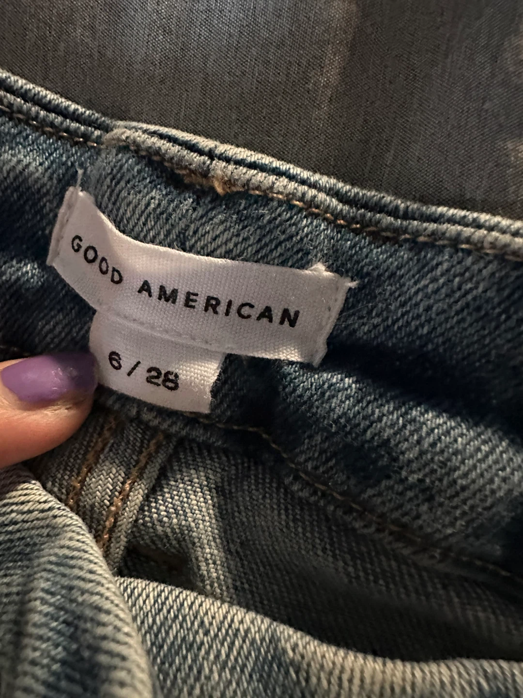 Good American Distressed Flare Jeans Size 6/28 - photo 3