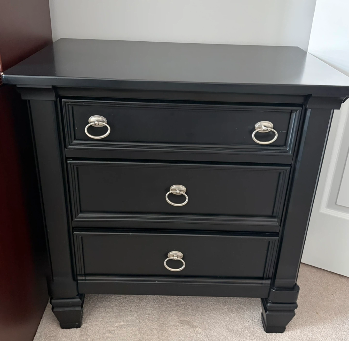 Black Bedroom Set with Nightstand, Dresser, and Headboard - photo 4