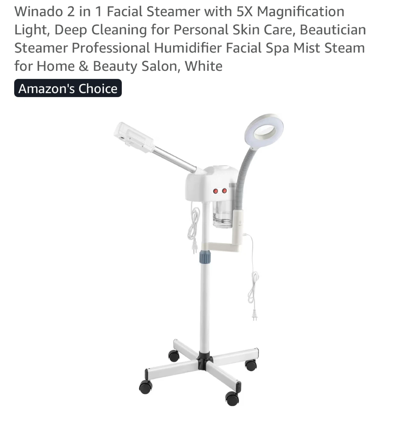 2in1 facial steam and lamp machine
