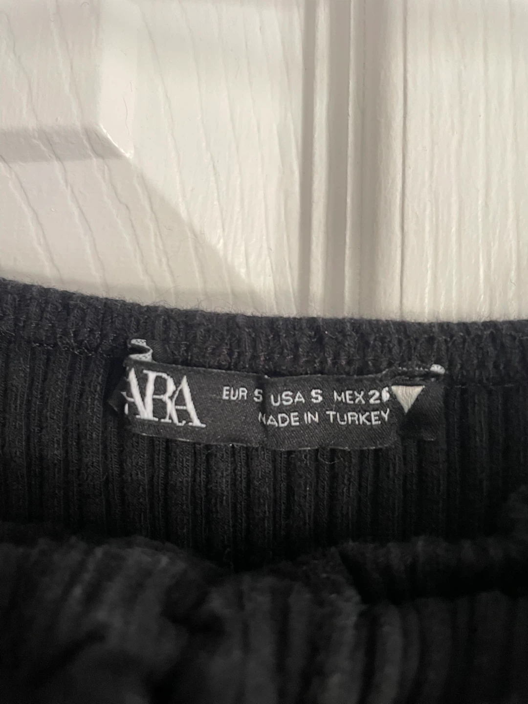 Black Zara Ribbed Off-the-Shoulder Top Size S - photo 2