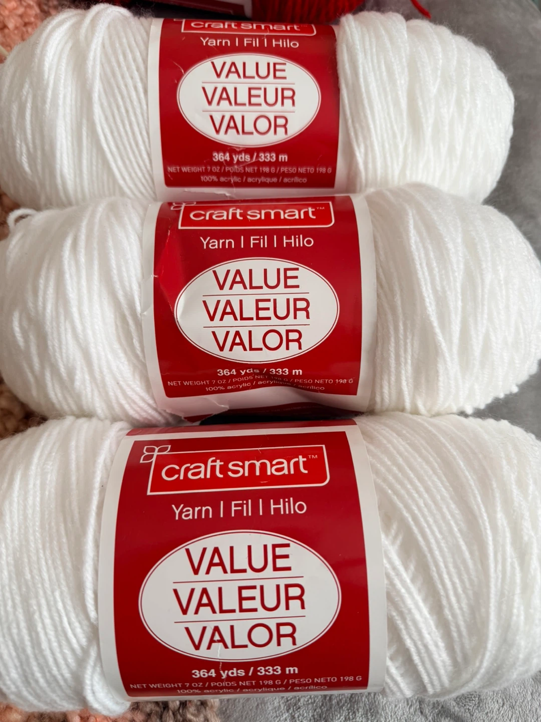 Craft Smart Yarn - White, Red, Yellow - photo 5