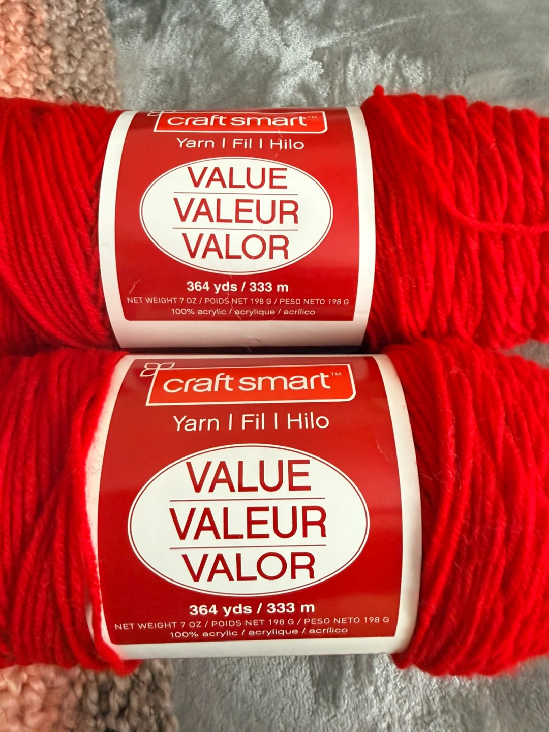 Craft Smart Yarn - White, Red, Yellow - photo 3