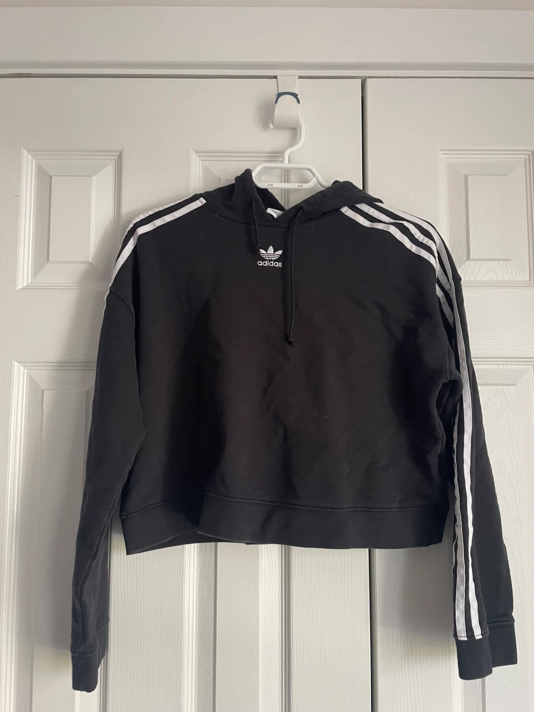 Adidas Cropped Hoodie - Black