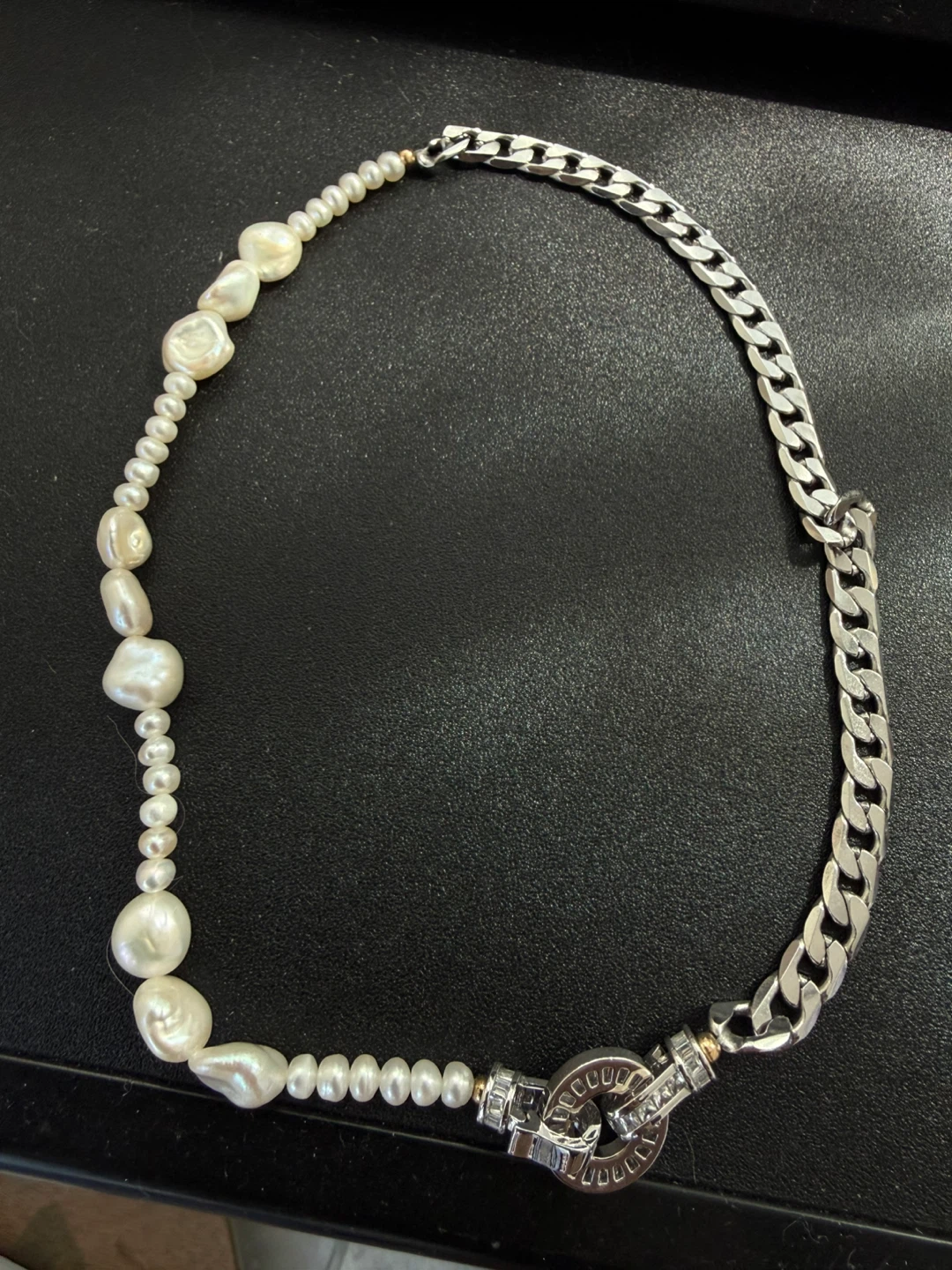 Pearl and Silver Chain Necklace - photo 2