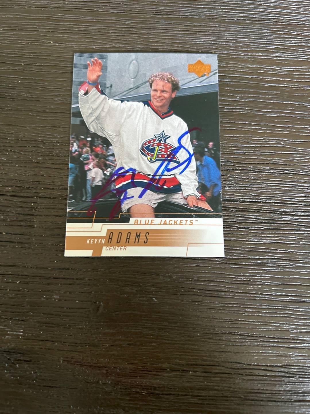 Kevin Adams Signed Hockey Card