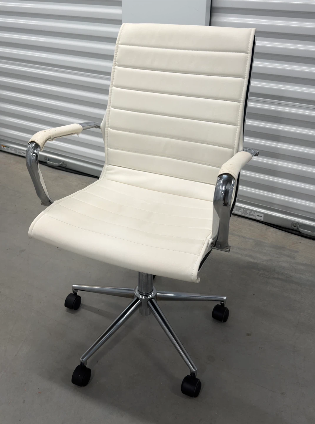 Modern White Leather Office Chair