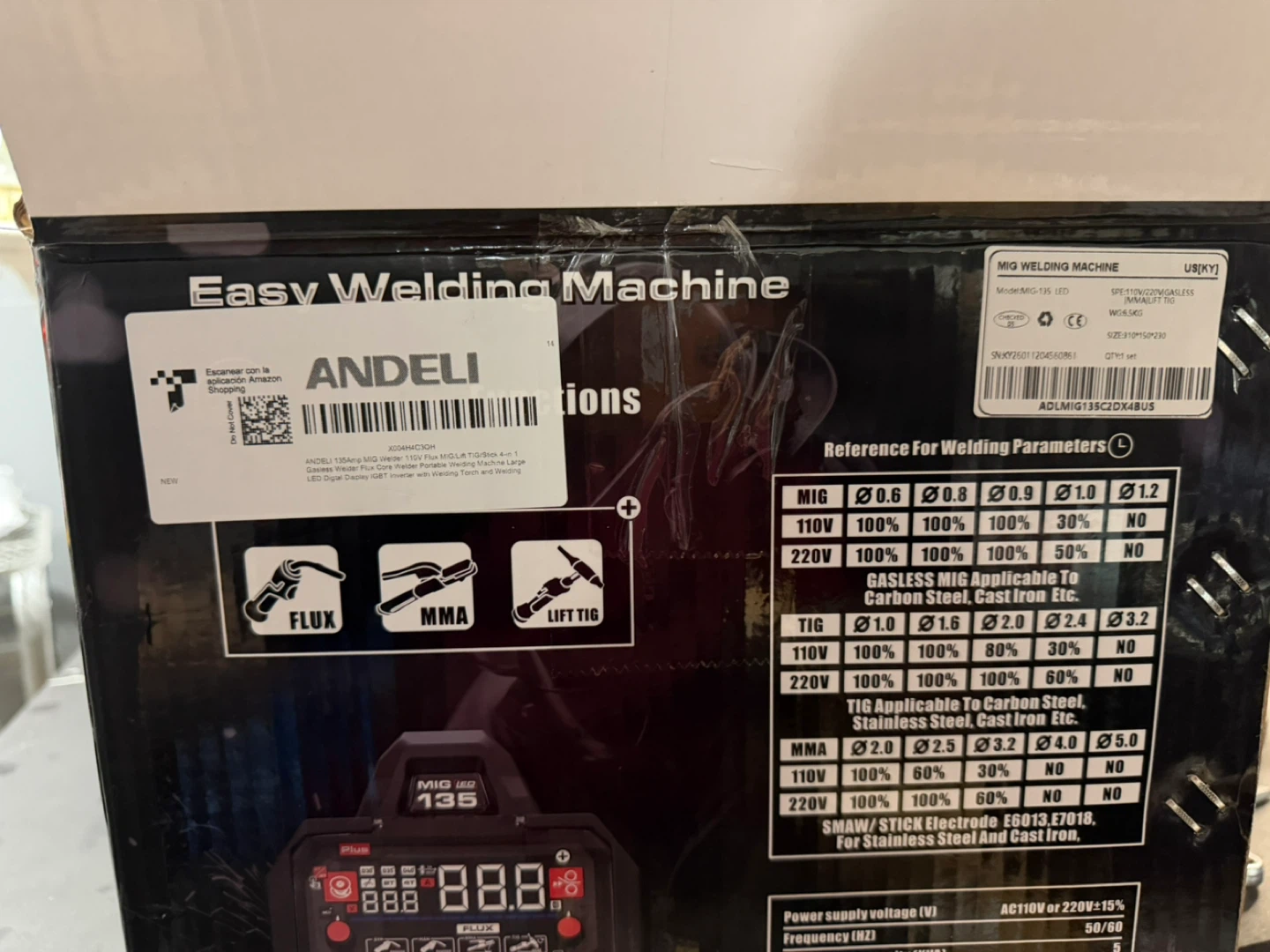 ANDELI MIG-135 Plus Multi Process Welding Inverter - photo 2