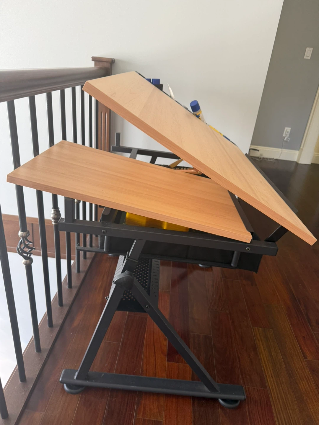 Adjustable Drafting Table with Storage Bins - photo 2