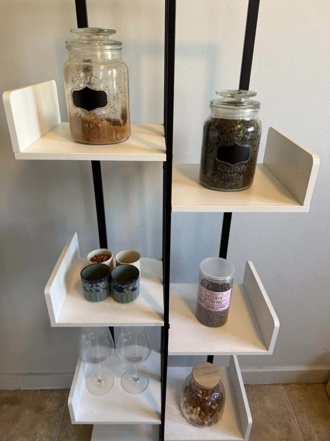 White and Black Tall Shelf Unit - photo 3