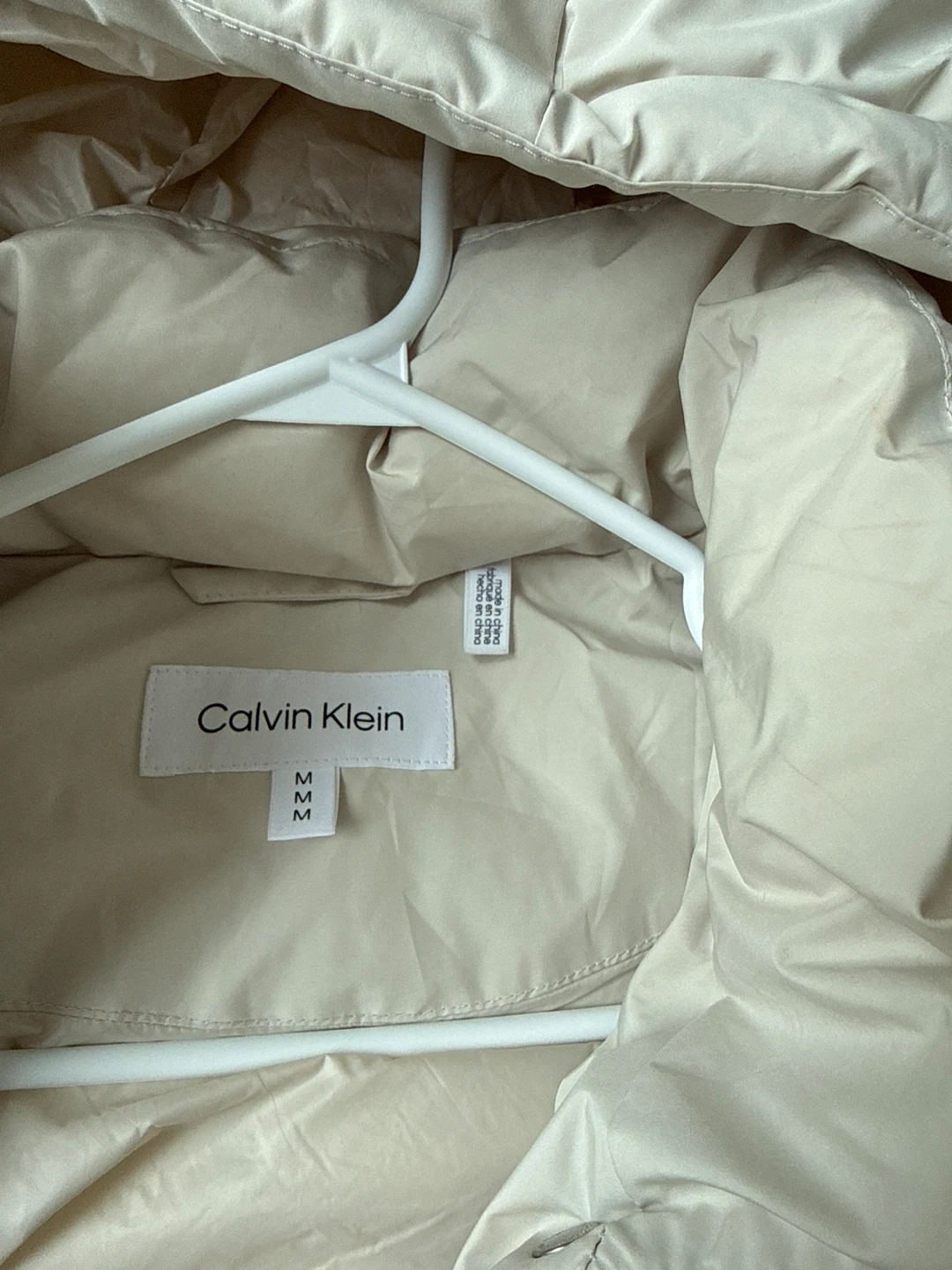 Calvin Klein Women's Puffer Coat - Size Medium - Beige - photo 2