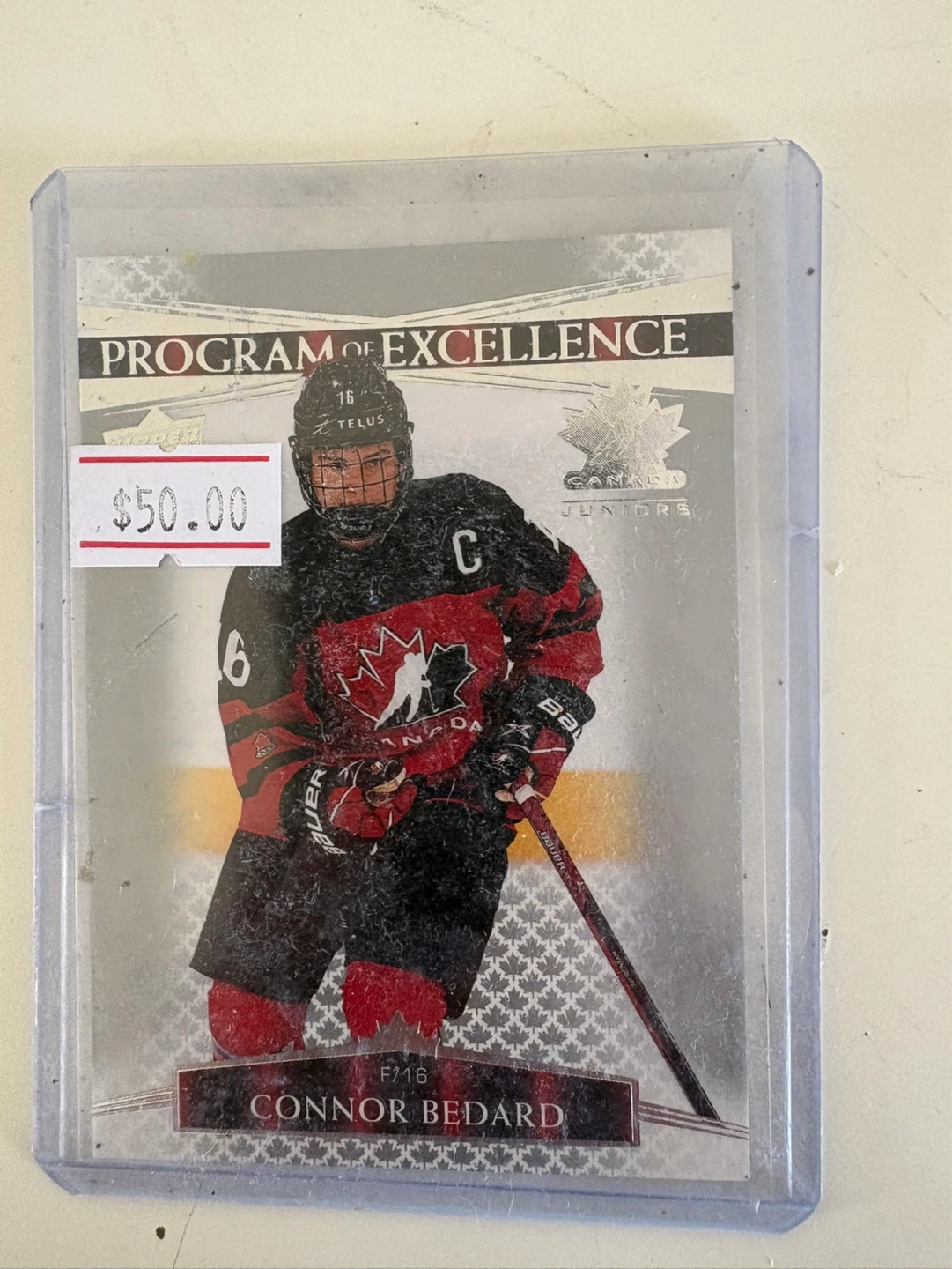 2022 Upper Deck Connor Bedard Program of Excellence Hockey Card