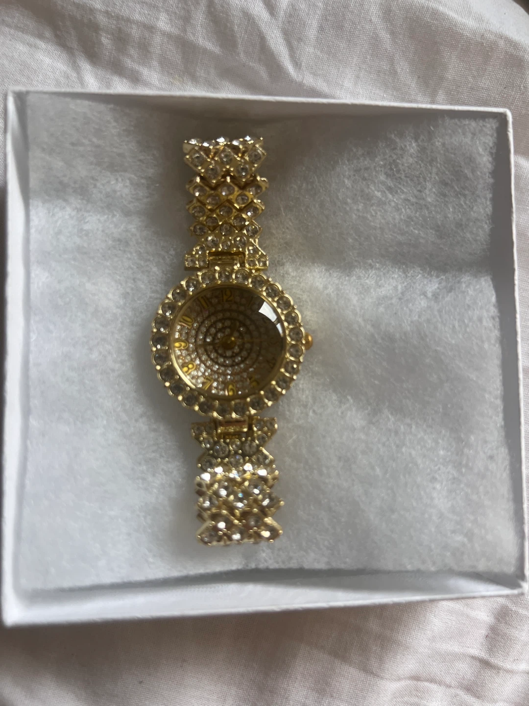 Gold Tone Crystal Accent Women's Watch