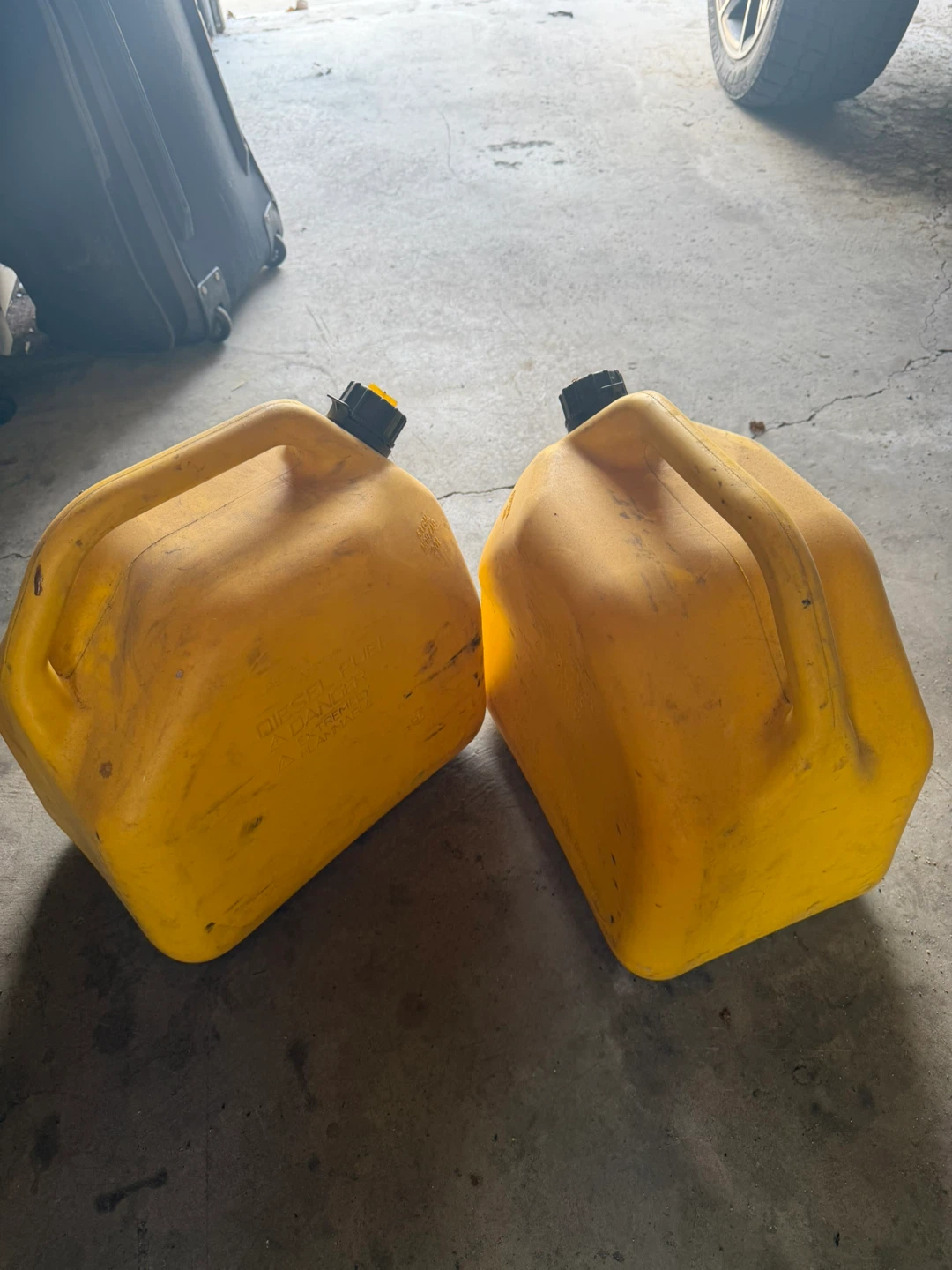Pair of Yellow Jerry Cans