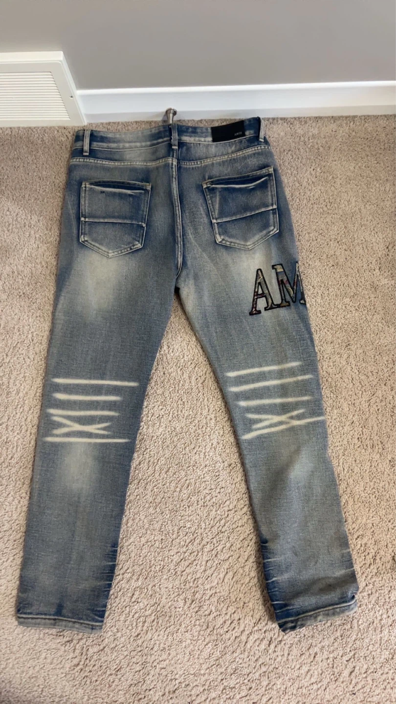 AMIRI Blue Denim Jeans - photo 4