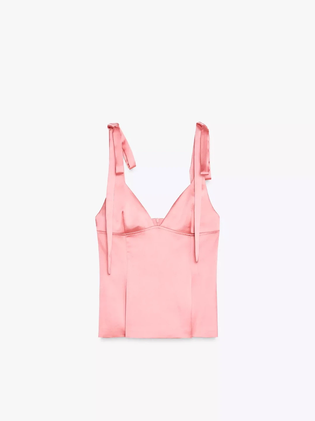 Zara Pink Satin Tank Top Size M