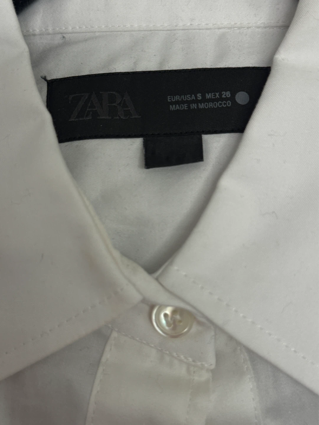 Zara White ZW Collection Oversized Poplin Shirt - Size S - photo 2