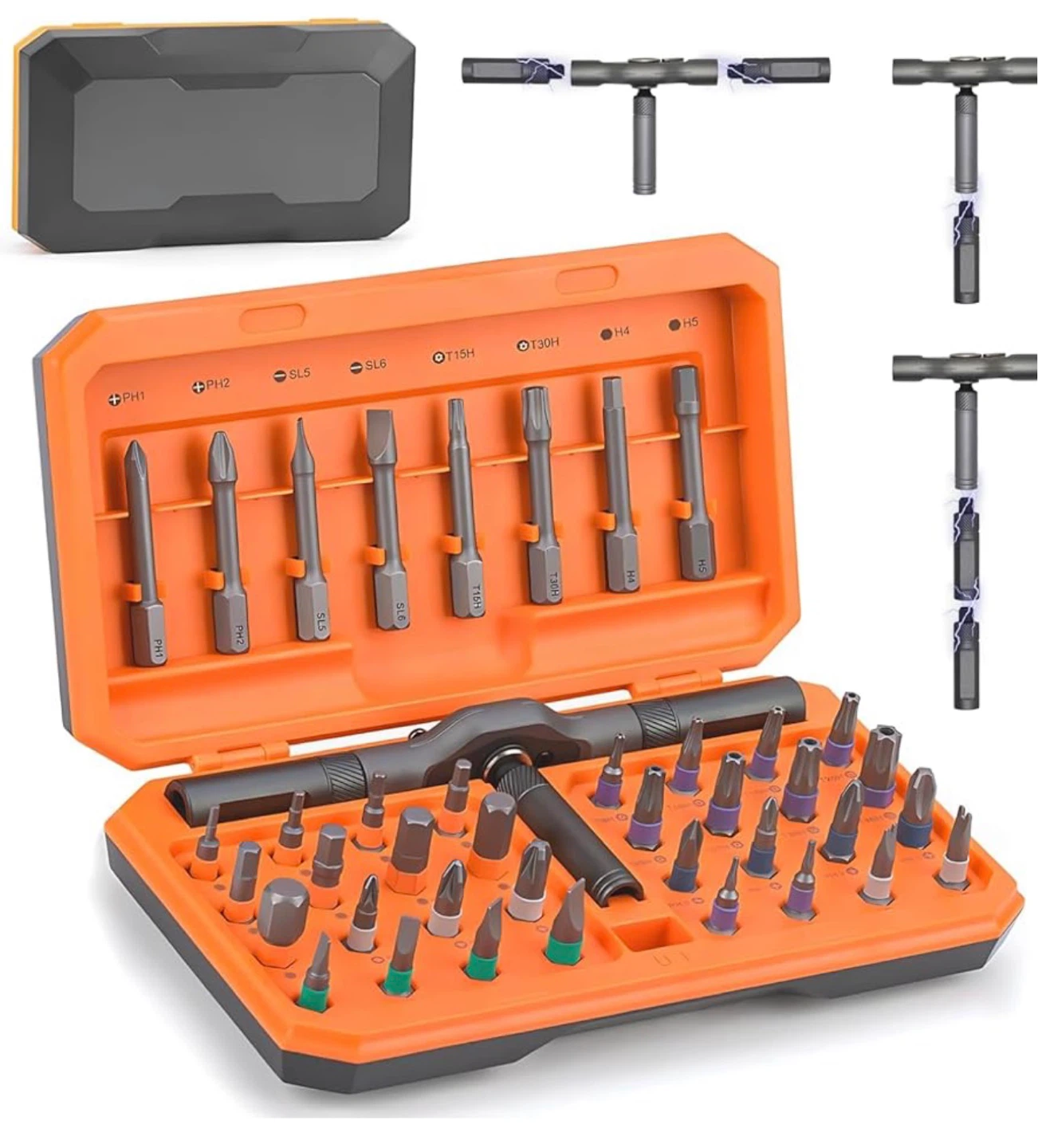 42 in 1 Ratchet Magnetic Screwdriver Set with T Handle