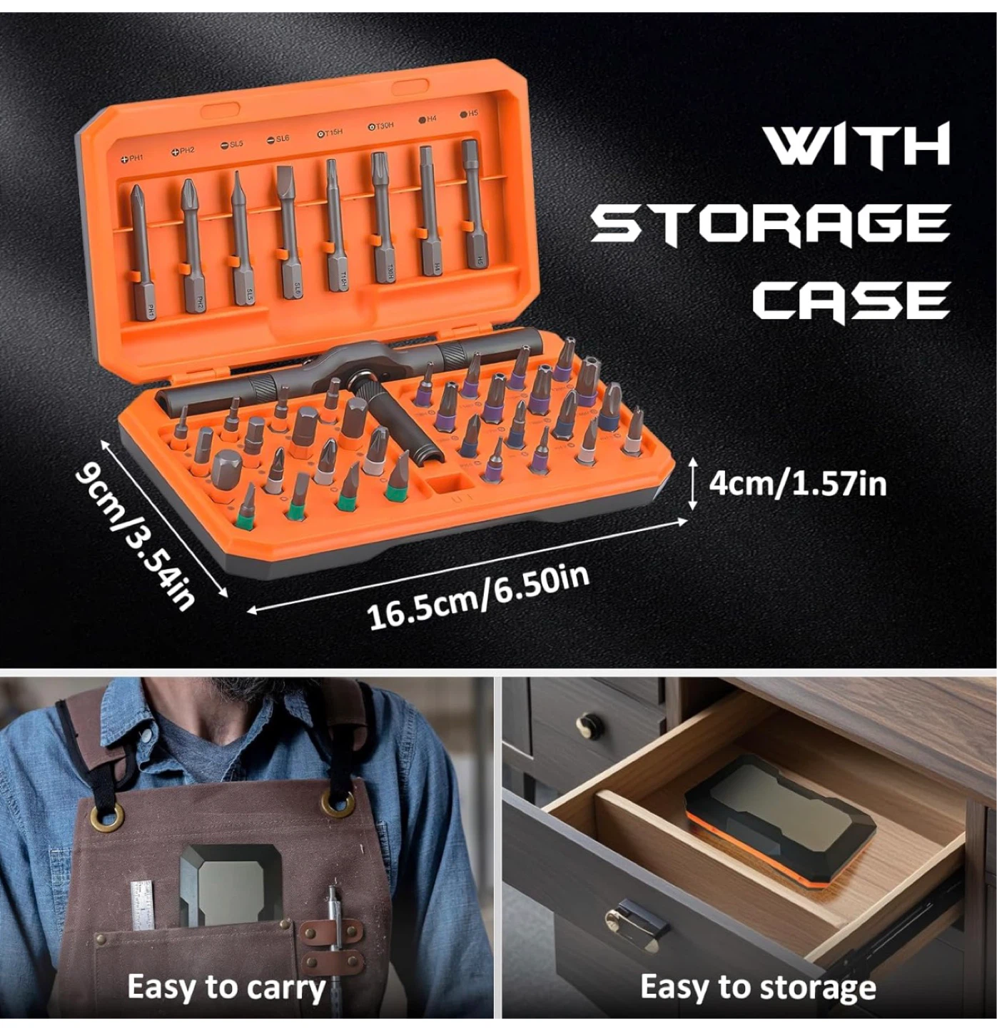 42 in 1 Ratchet Magnetic Screwdriver Set with T Handle - photo 3
