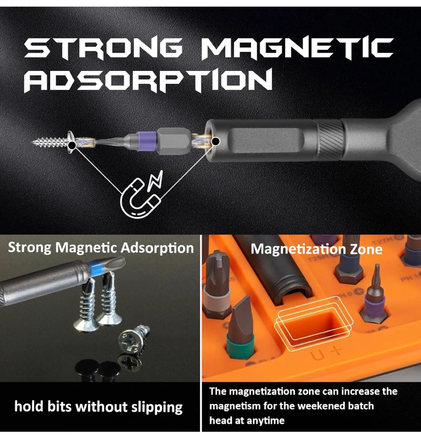 42 in 1 Ratchet Magnetic Screwdriver Set with T Handle - photo 2