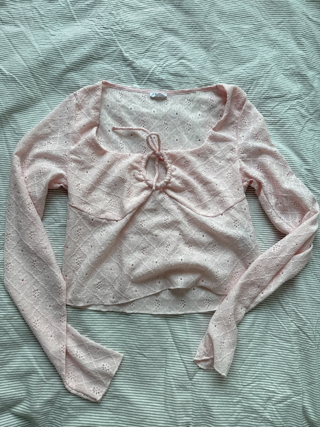 Cotton On Pink Lace Long Sleeve Top