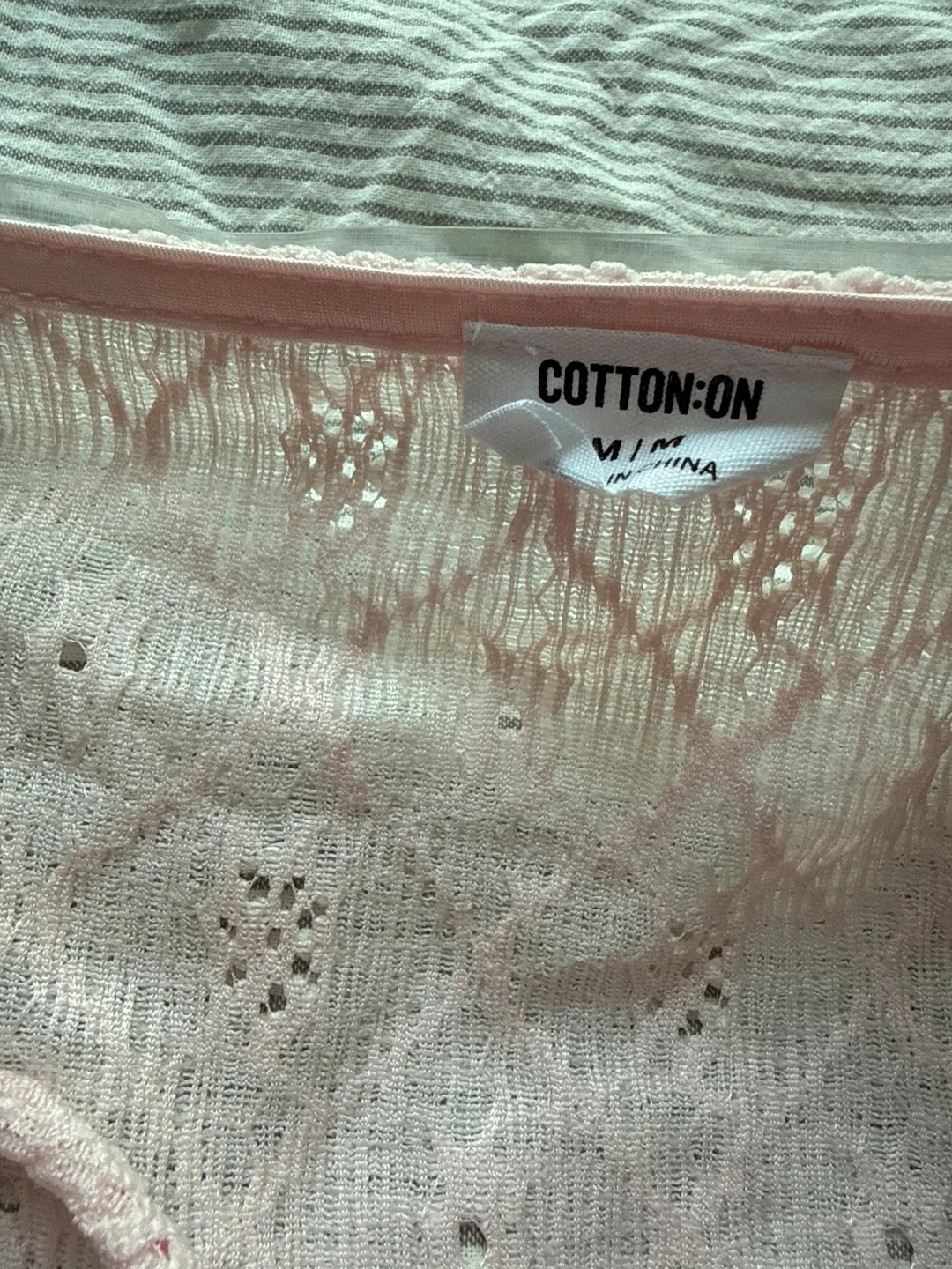 Cotton On Pink Lace Long Sleeve Top - photo 2