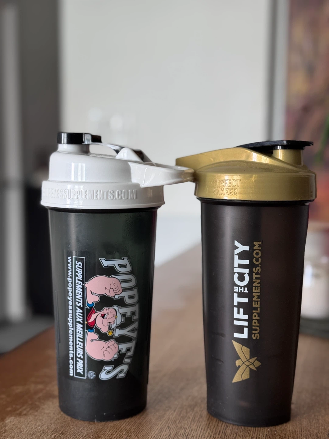 Popeye's and Lift the City Shaker Bottles