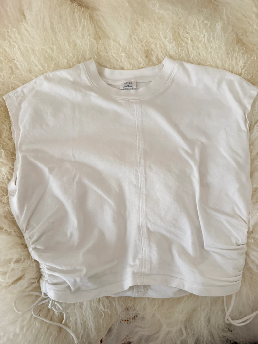 Wilfred White Ruched T-Shirt
