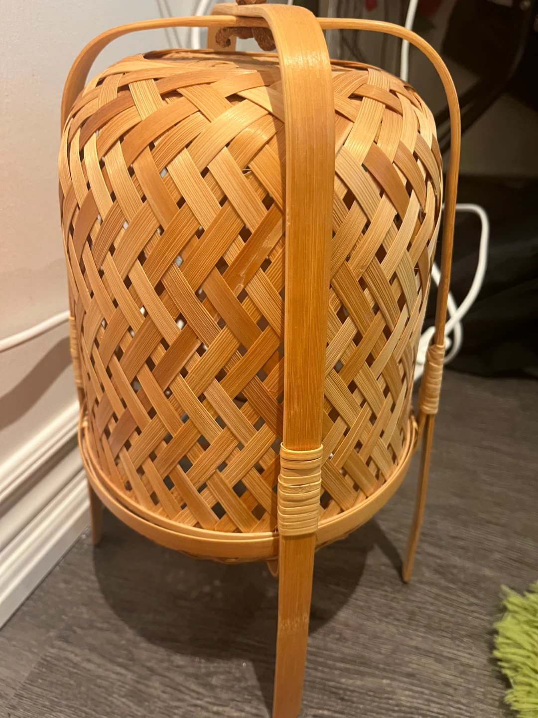 Woven Bamboo Table Lamp - photo 4