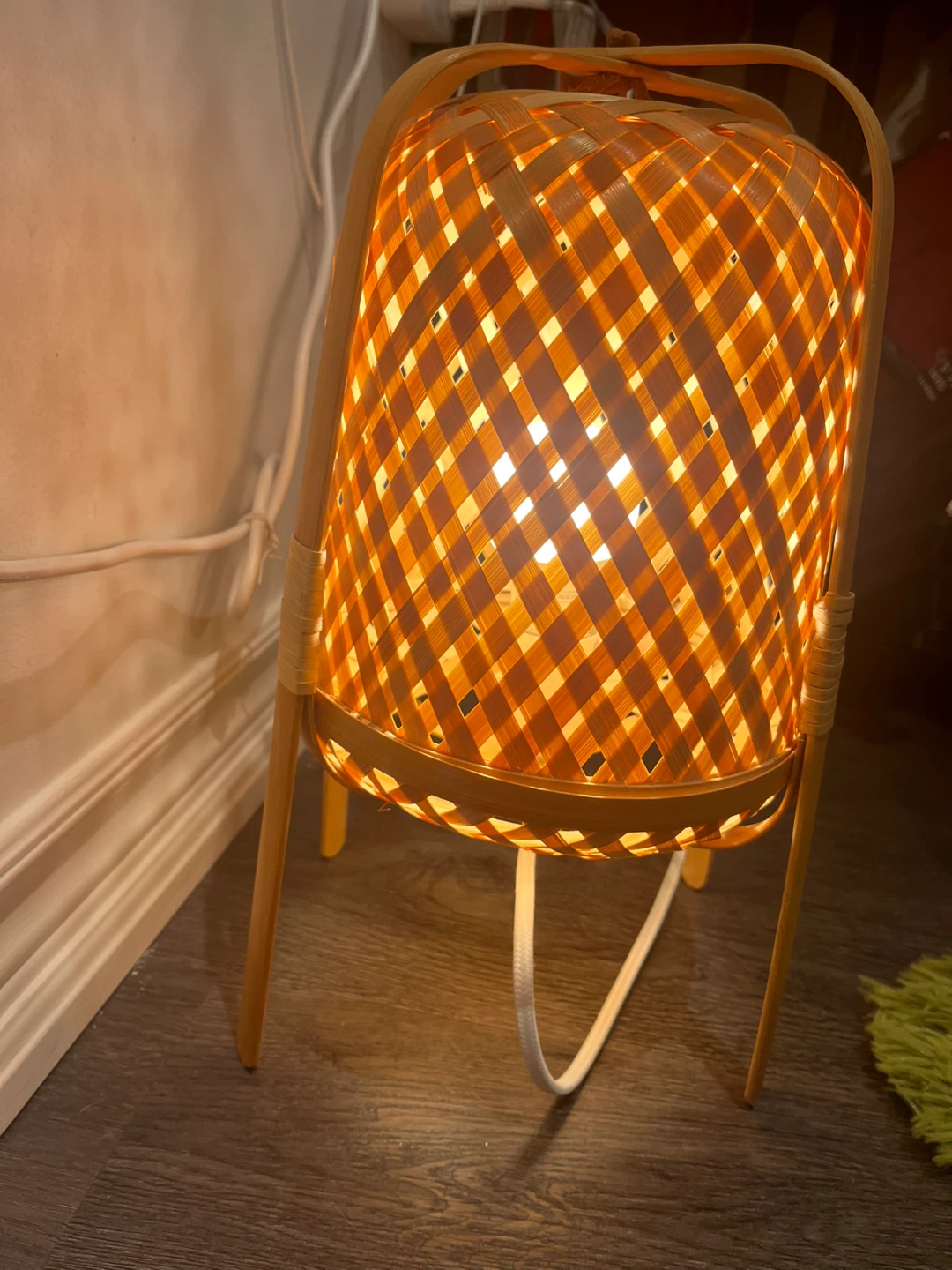 Woven Bamboo Table Lamp - photo 5