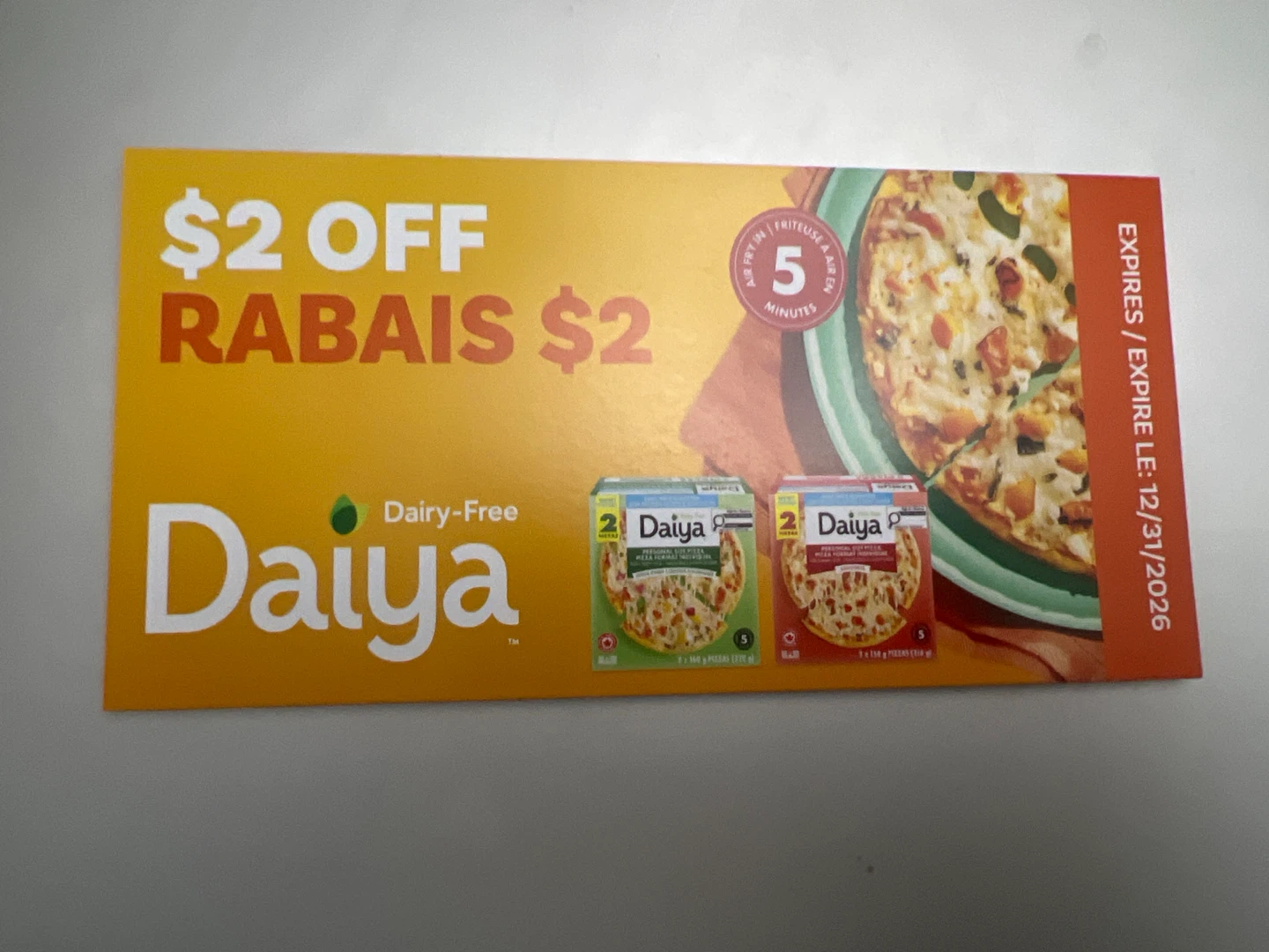 Daiya Dairy-Free Pizza Coupon