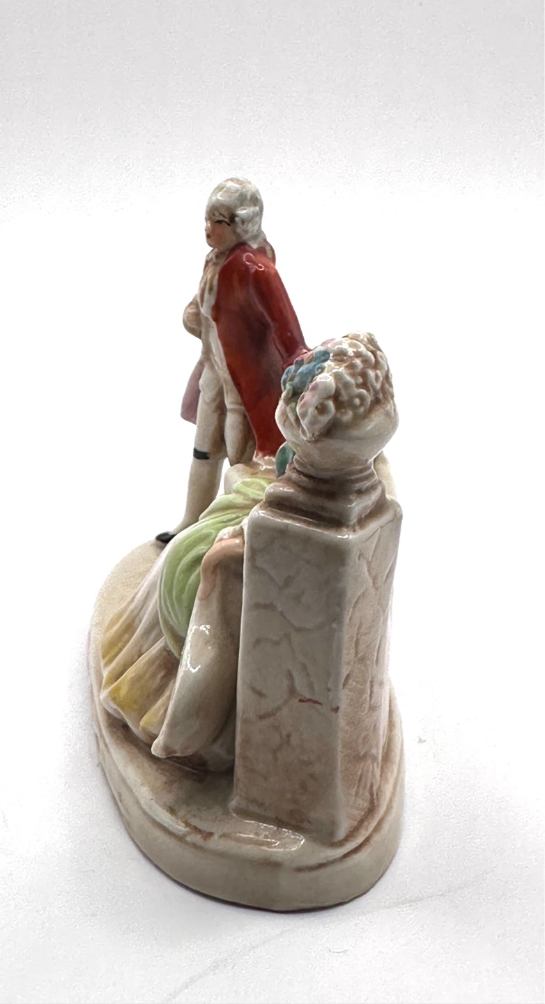 Antique German Porcelain Figurine of Romantic Couple - photo 4