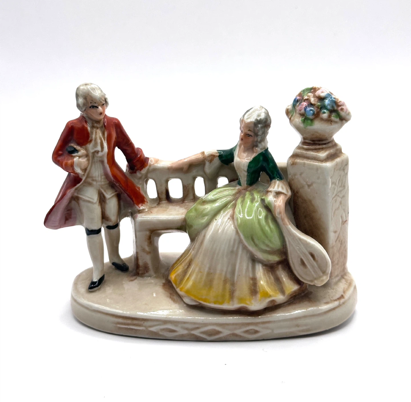 Antique German Porcelain Figurine of Romantic Couple