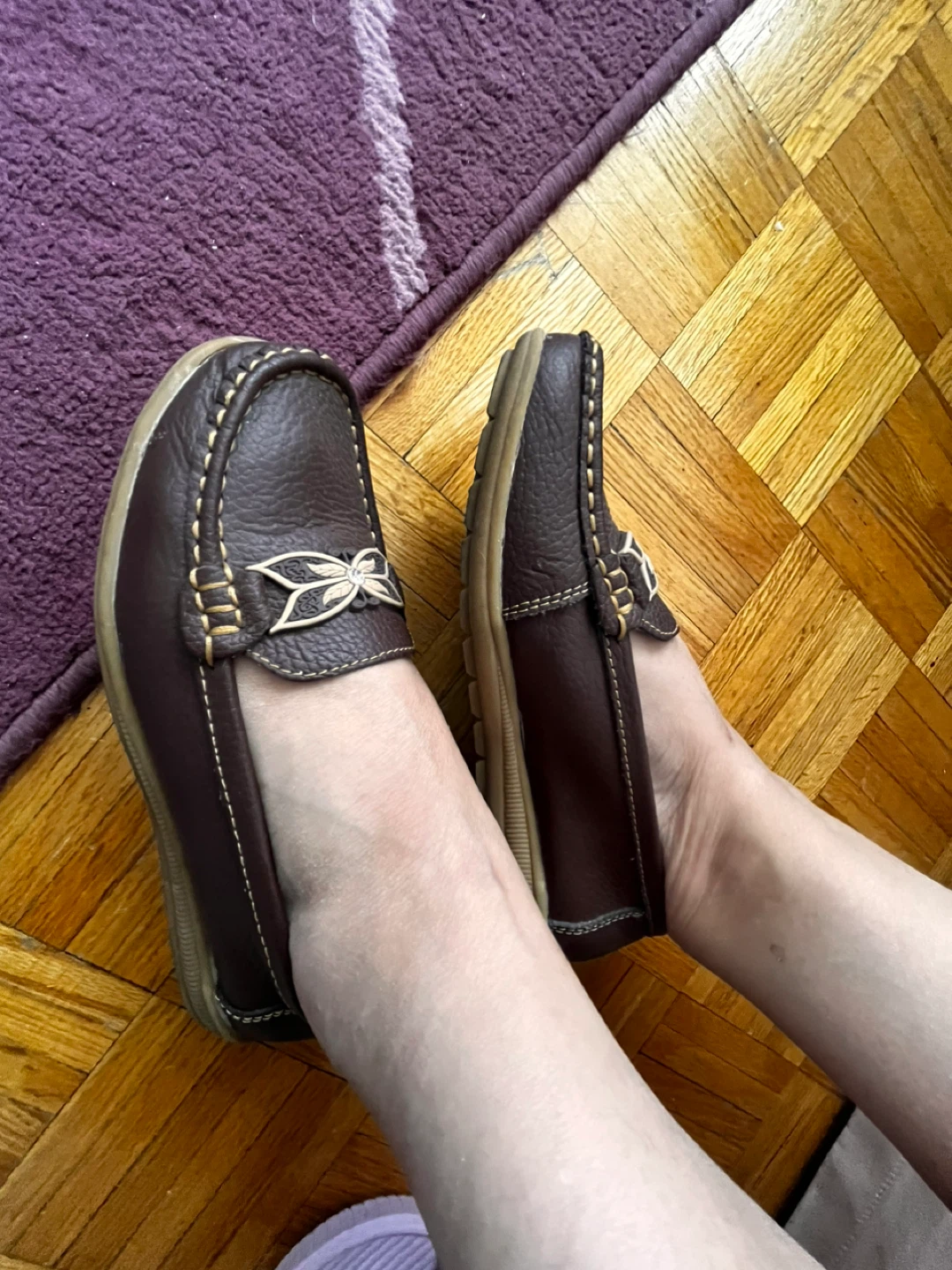Brown Leather Loafers size 7 - photo 3