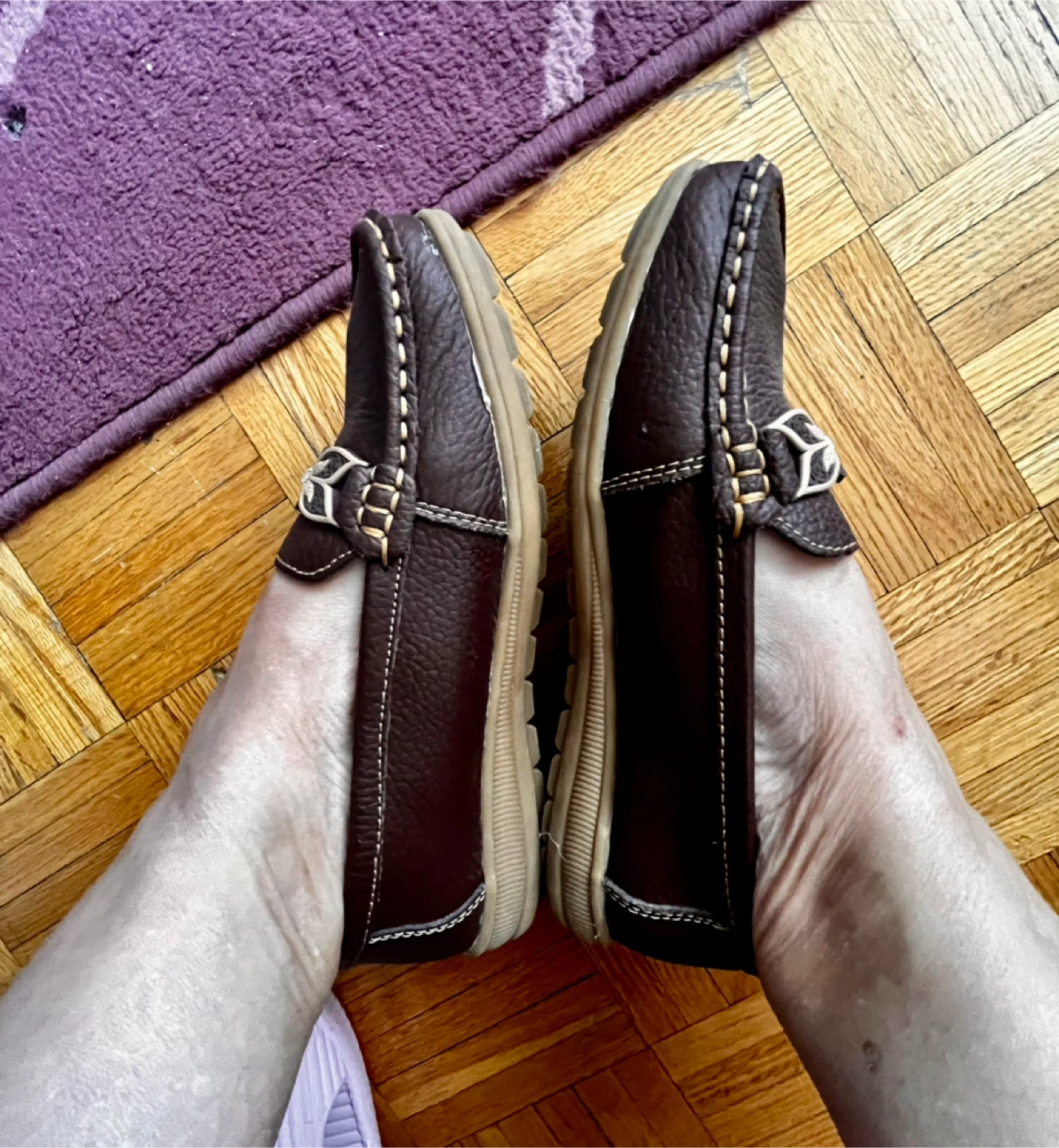 Brown Leather Loafers size 7 - photo 4
