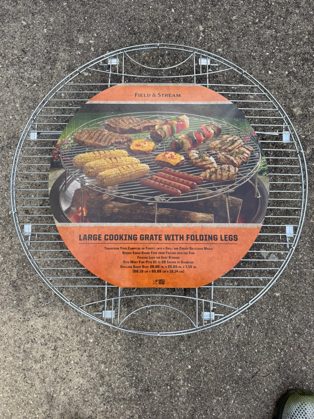 Large Cooking Grate with Folding Legs