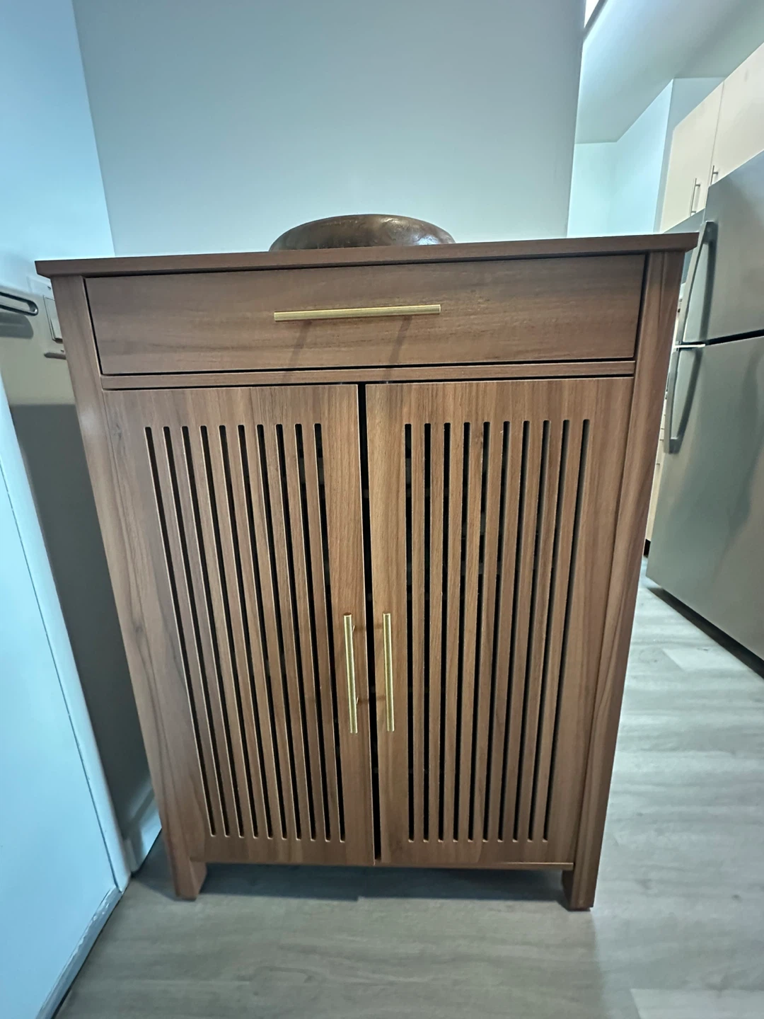 Modern Wood Shoe Cabinet with Drawer