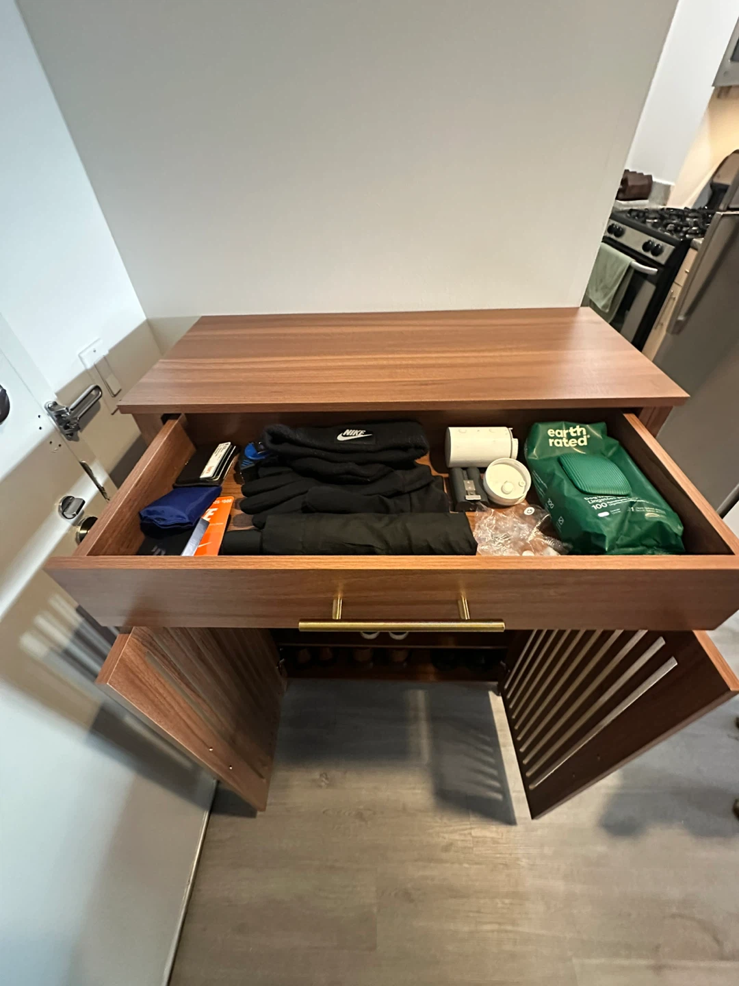 Modern Wood Shoe Cabinet with Drawer - photo 4