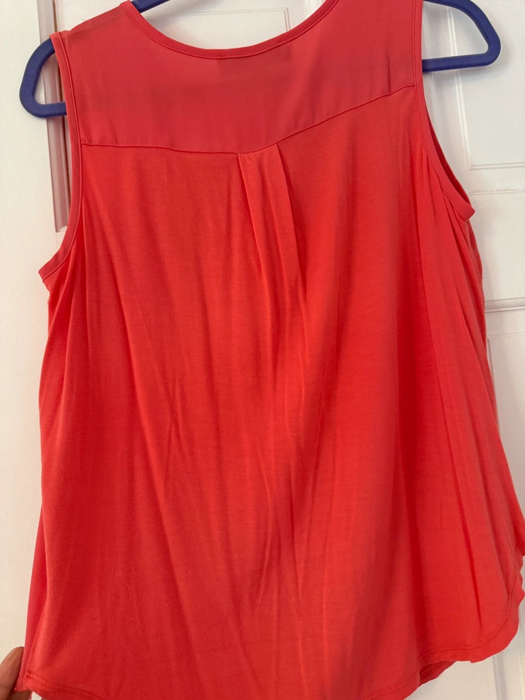 LOFT Coral Sleeveless Blouse Size S - photo 3