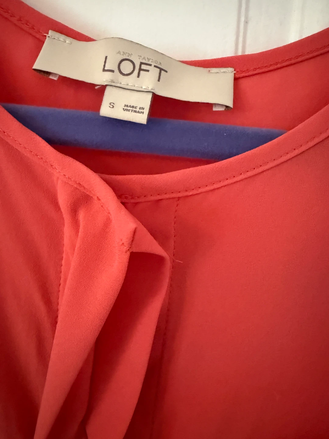 LOFT Coral Sleeveless Blouse Size S - photo 2