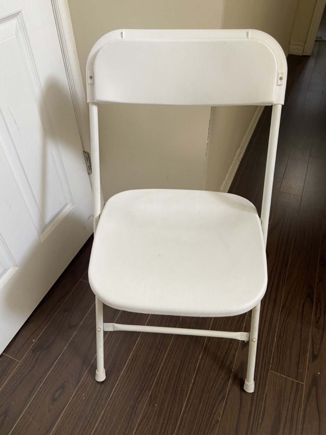 White Folding Chair and Stool Set - photo 2