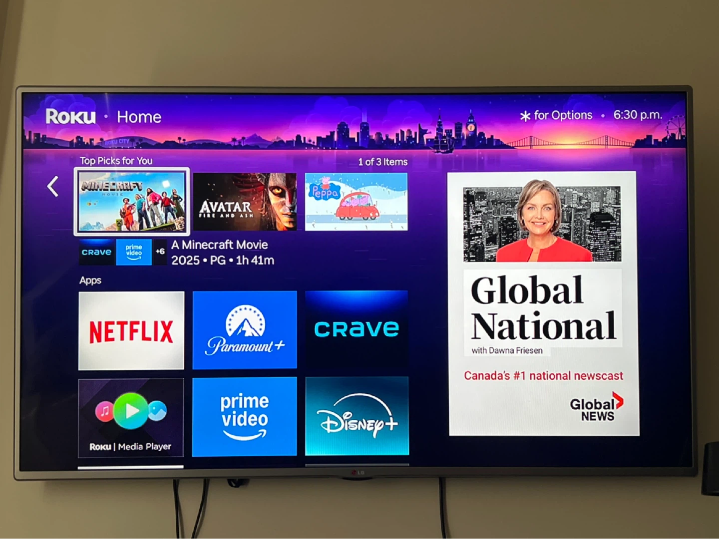 LG 55” LED TV (Model: 55LB6100-UG) + Roku – Excellent Condition - photo 4