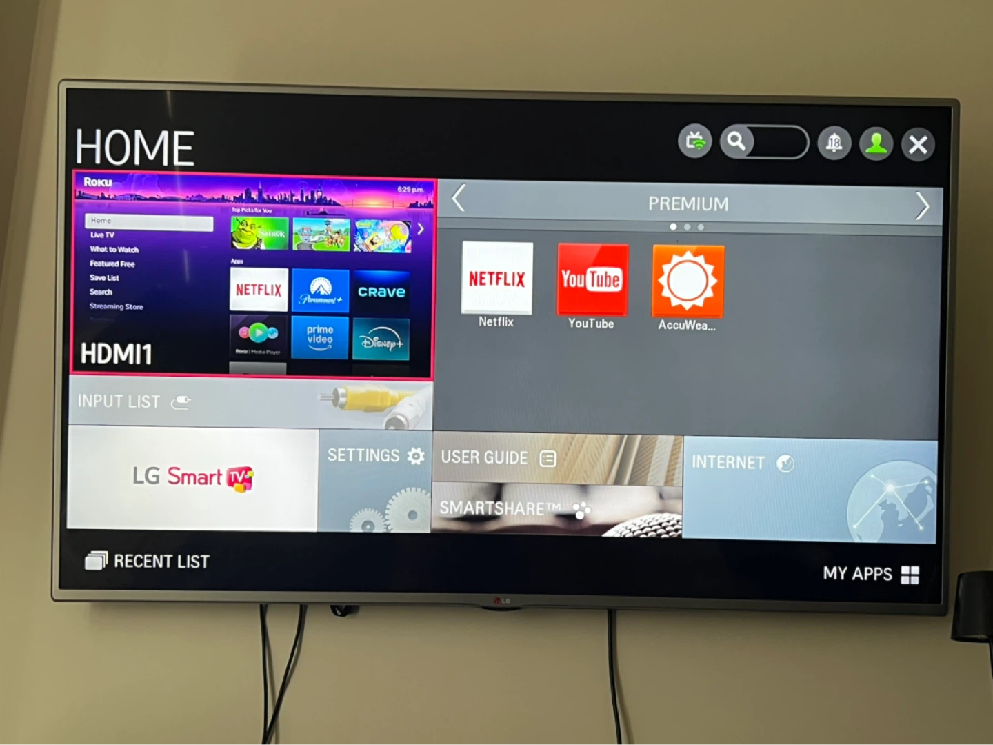LG 55” LED TV (Model: 55LB6100-UG) + Roku – Excellent Condition