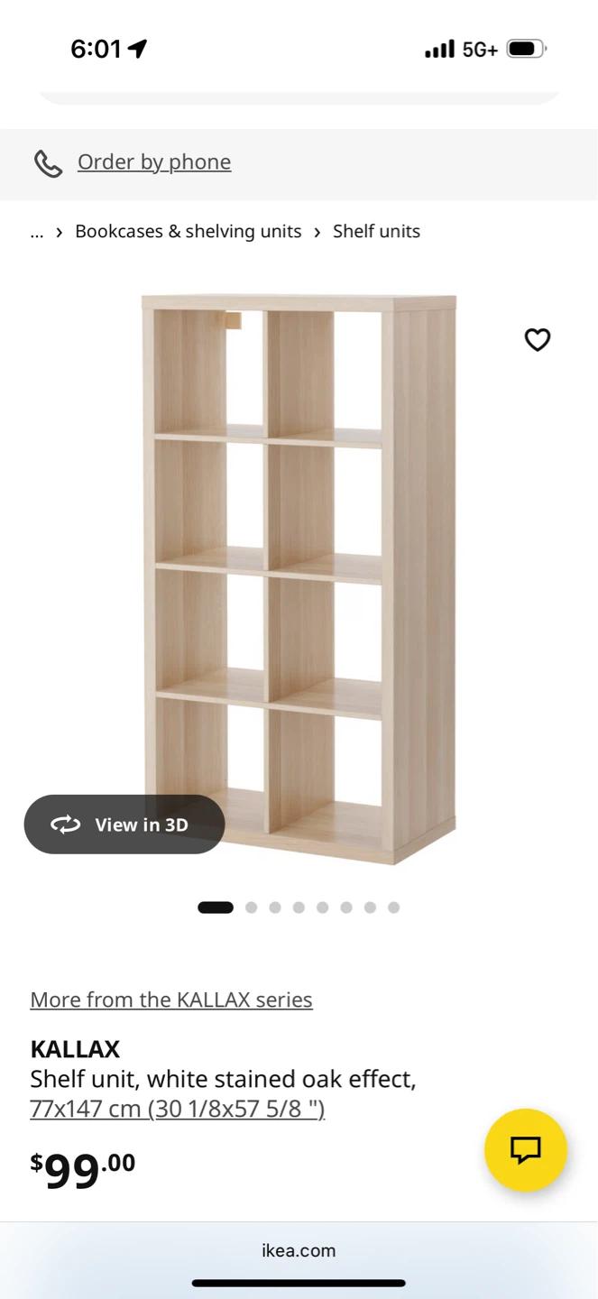 IKEA KALLAX Shelf Unit - White Stained Oak Effect - photo 2