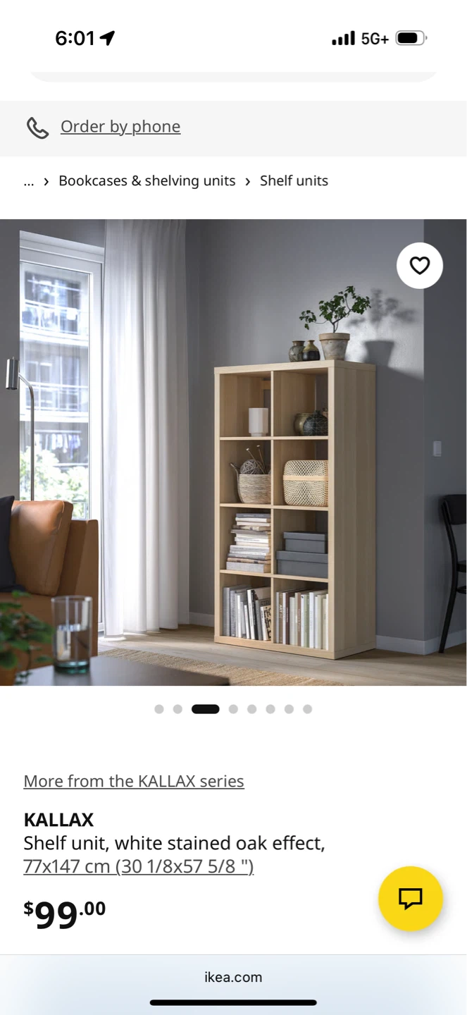 IKEA KALLAX Shelf Unit - White Stained Oak Effect - photo 3
