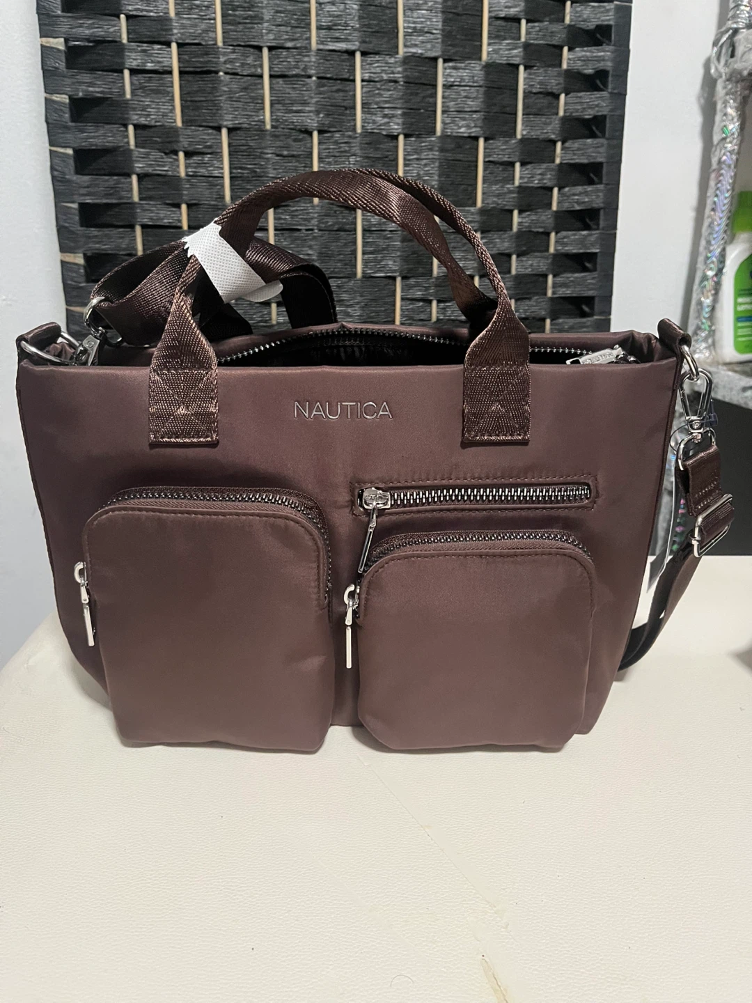 Nautica Brown Nylon Crossbody Bag