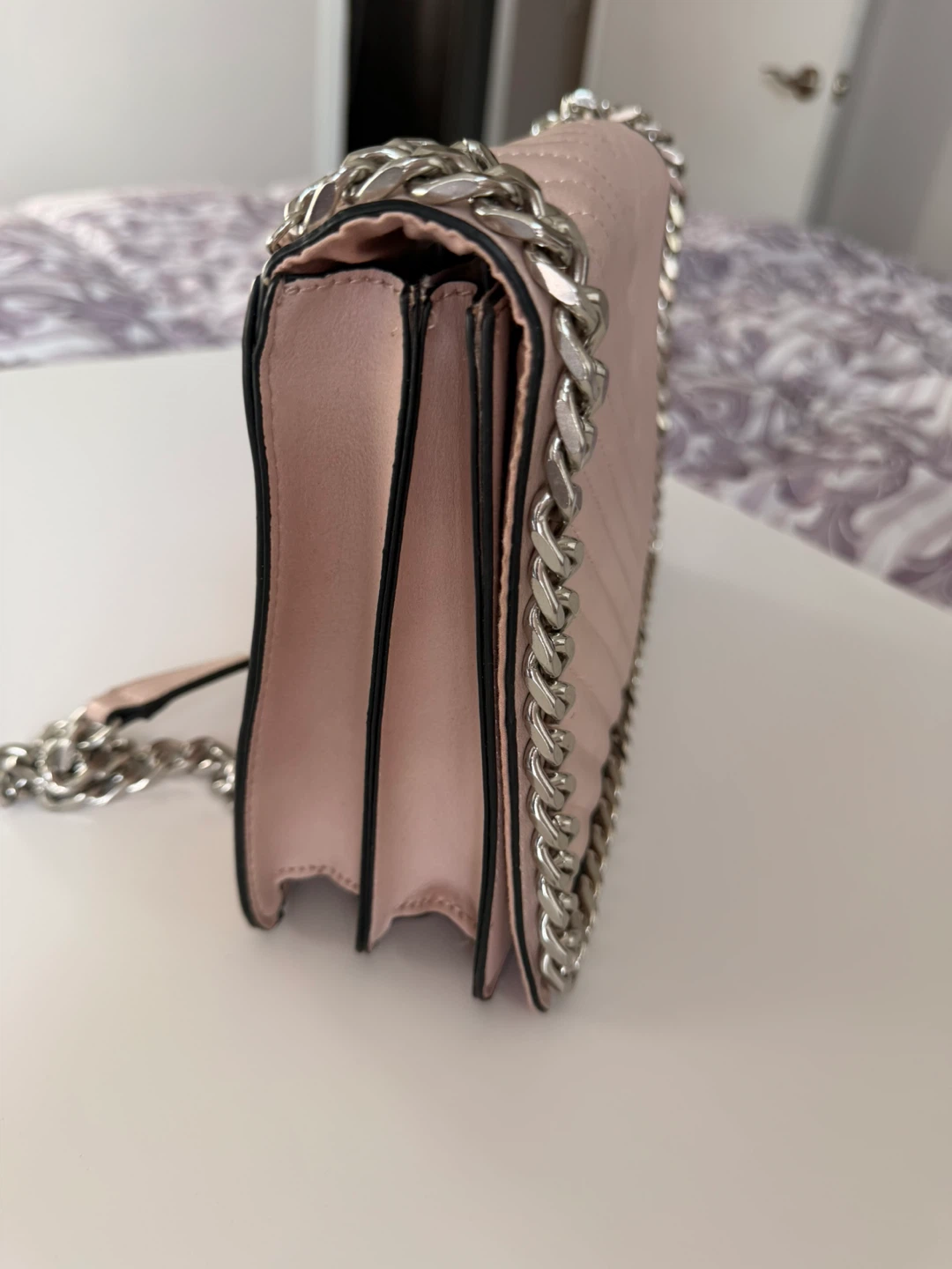 Pink Chevron Chain Shoulder Bag - photo 5