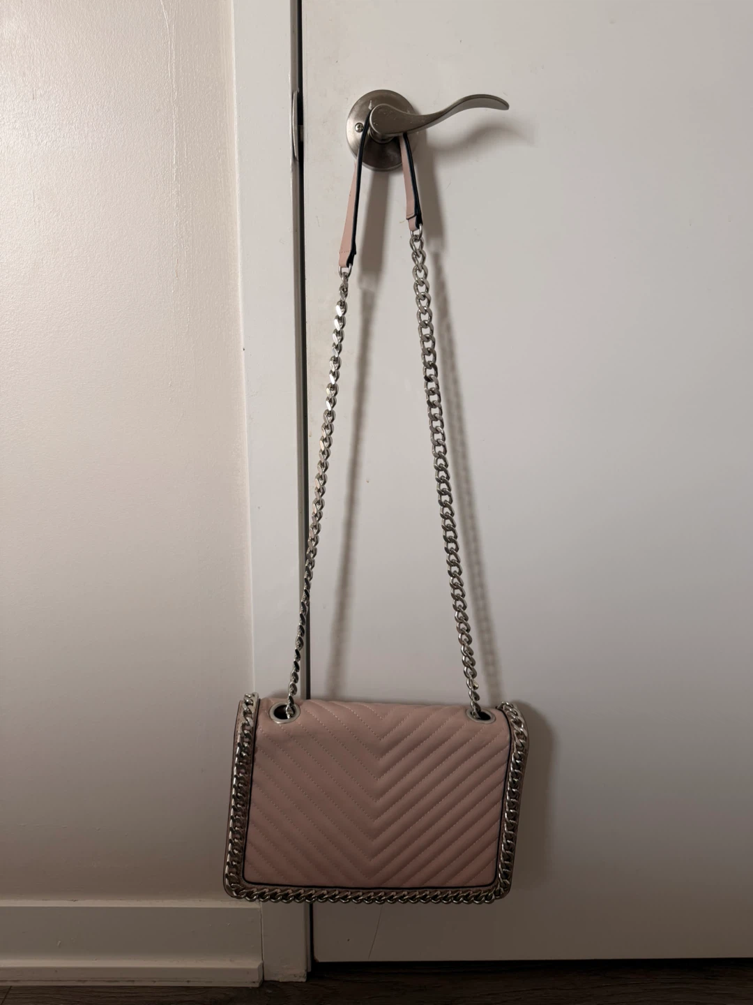 Pink Chevron Chain Shoulder Bag - photo 2